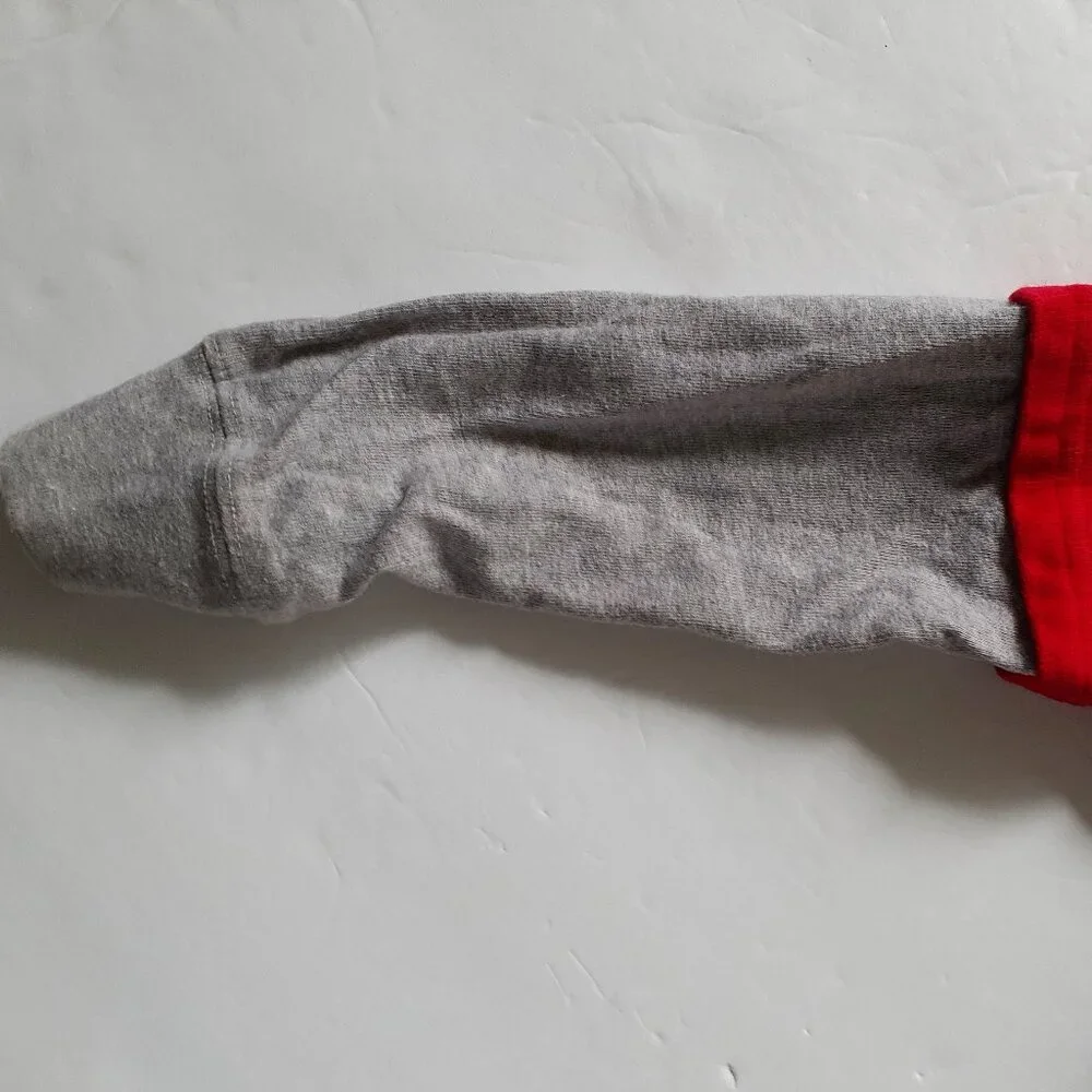 Carter's Boys T-Shirt Red Gray Long Sleeve Record Breaker 4T